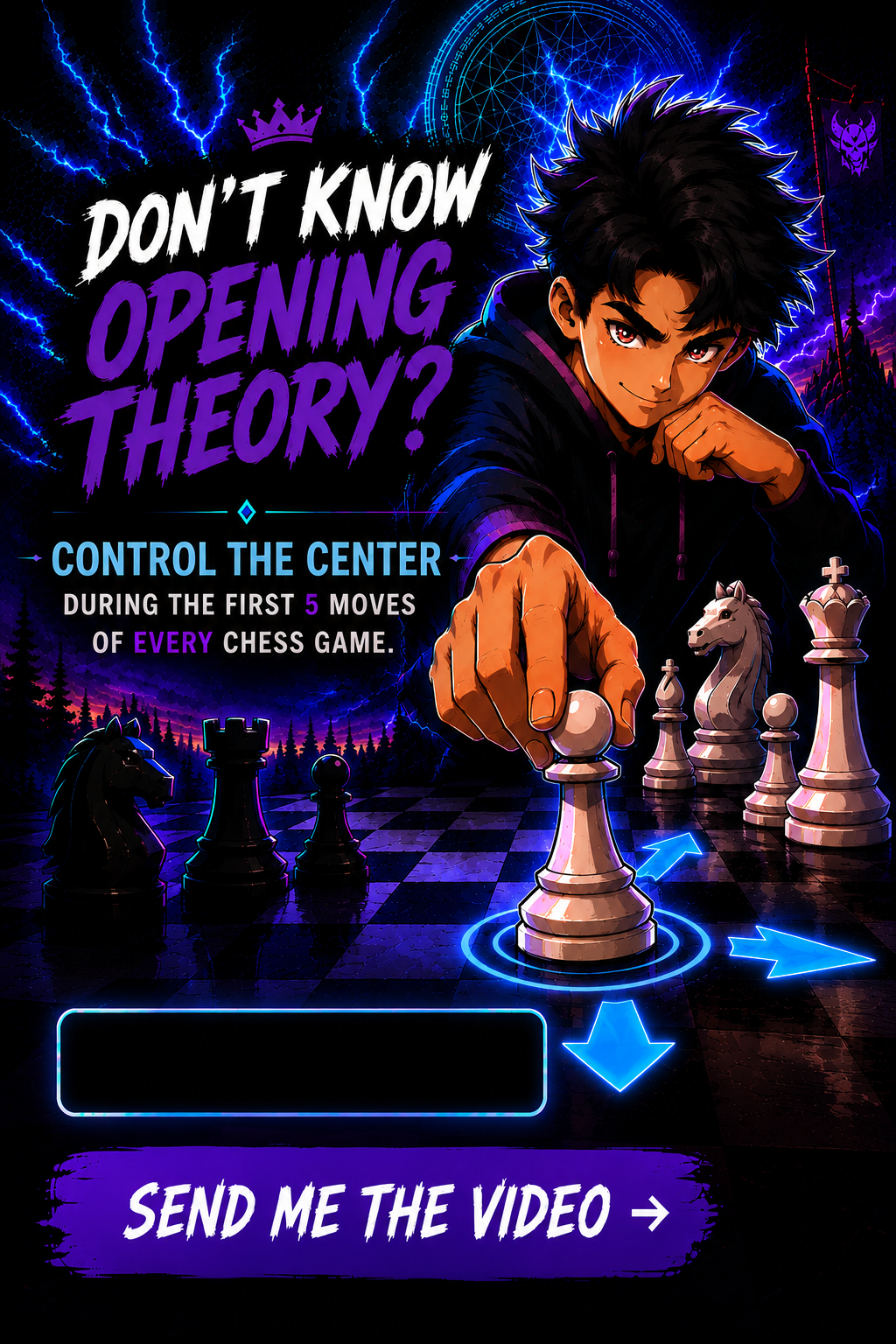 Don't Know Opening Theory? Control the center during the first 5 moves of every chess game.